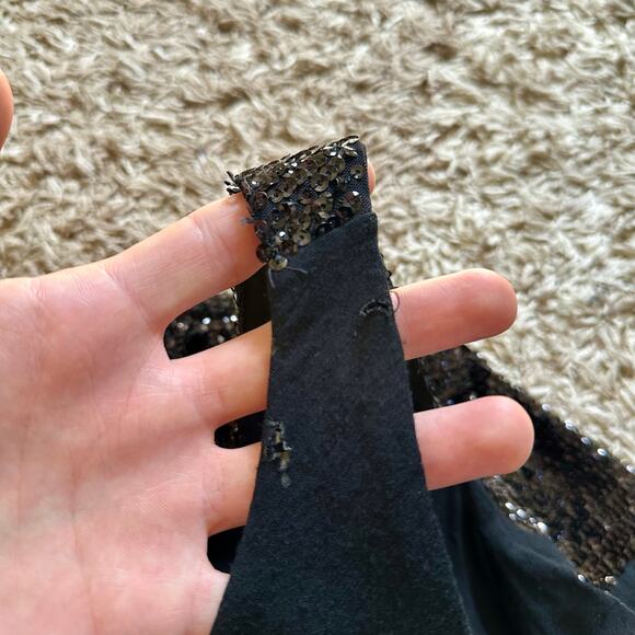 Black Tory Burch Sequin Sleeveless Pencil Dress Wool Nylon Women’s Size S - Picture 11 of 15